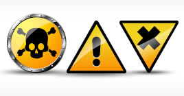 Danger Sign Stickers